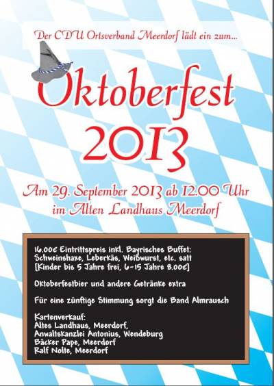 Oktoberfest - Oktoberfest Meerdorf 2013